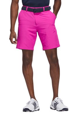 adidas Golf Ultimate Water Repellent Stretch Flat Front Shorts in Lucid Fuchsia