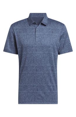 adidas Golf Ultimate365 Jacquard Golf Polo in Collegiate Navy