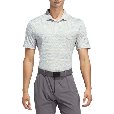 adidas Golf Ultimate365 Jacquard Golf Polo in Semi Blue Burst 