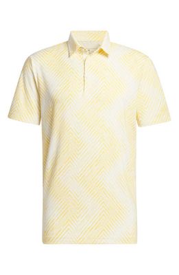 adidas Golf Ultimate365 Print Golf Polo in Ivory/Semi Spark 