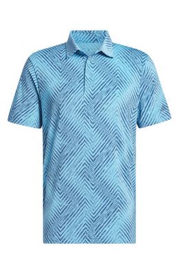 adidas Golf Ultimate365 Print Golf Polo in Semi Blue Burst