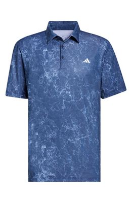 adidas Golf Ultimate365 Print Performance Polo in Collegiate Navy