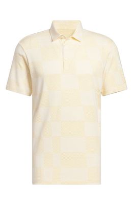 adidas Golf Ultimate365 Textured Golf Polo in Ivory