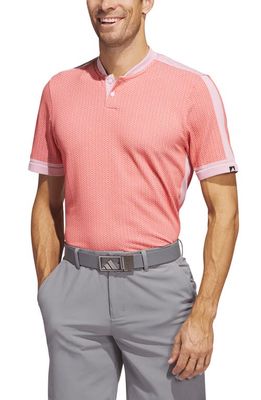adidas Golf Ultimate365 Tour PRIMEKNIT Golf Polo in Preloved Red/White