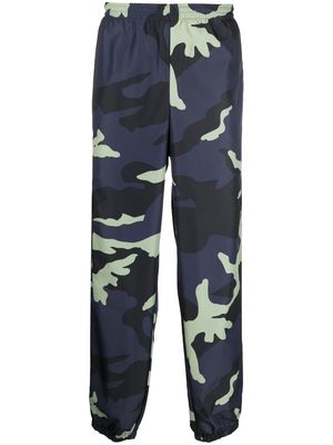 adidas graphic-print side-pocket trousers - Blue