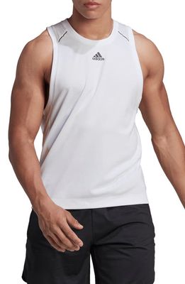 adidas Hiit Spin Performance Tank in White