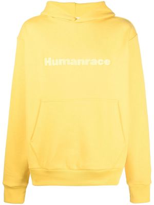 adidas Humanrace-print hoodie - Yellow
