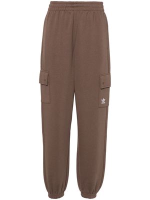 adidas jersey tapered track pants - Brown