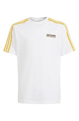 adidas Kids' Adibreak Graphic T-Shirt in White/Bold Gold