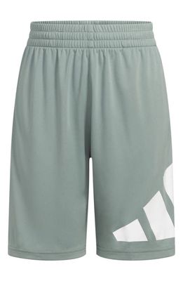 adidas Kids' Athletic Shorts in Silver Green