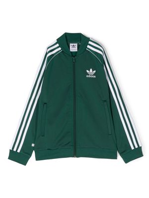 adidas Kids embroidered-logo jacket - Green
