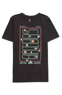 adidas Kids' Gaming Glow in the Dark Graphic T-Shirt in Black