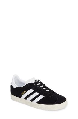 adidas Kids' Gazelle Low Top Sneaker in Core Black/White/Gold