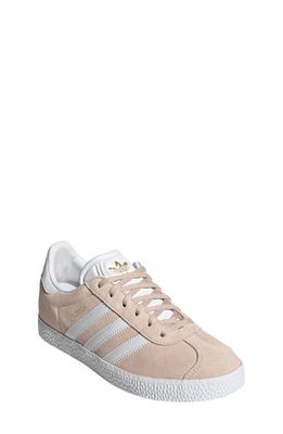 adidas Kids' Gazelle Low Top Sneaker in Pink Tint/White