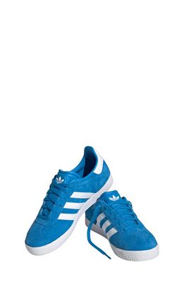 adidas Kids' Gazelle Sneaker in Bright Blue/White/Gold