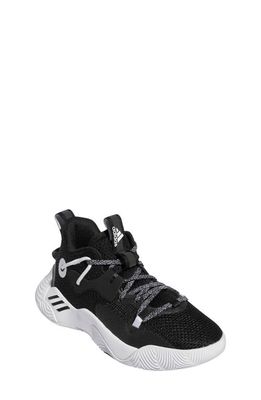 adidas Kids' Harden Stepback 3 Basketball Shoe in Core Black/White