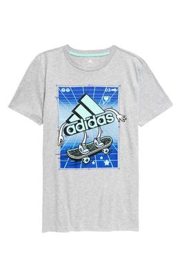 adidas Kids' HTR Skater Graphic T-Shirt in Grey Heather