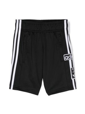 adidas Kids logo-patch track shorts - Black