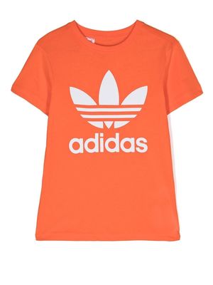 adidas Kids logo-print cotton T-shirt - Orange