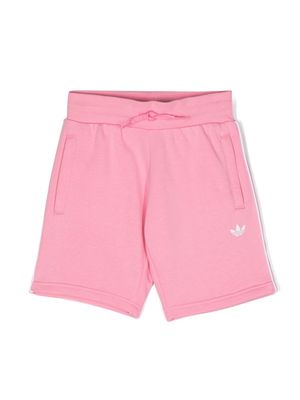 adidas Kids logo-print drawstring-waist shorts - Pink