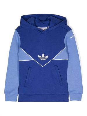 adidas Kids logo-print pullover hoodie - Blue