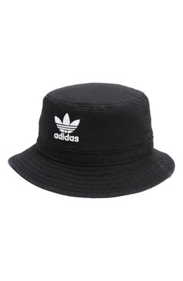 adidas Kids' Originals Washed Bucket Hat in Black/White