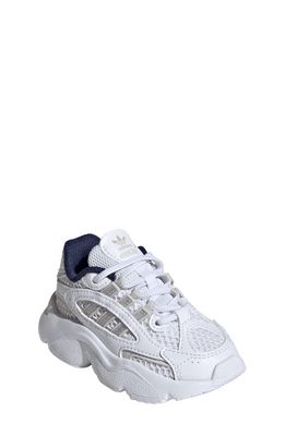 adidas Kids' Ozmillen Sneaker in White/Grey/Bright Blue