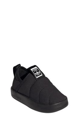 adidas Kids' Puffylette 360 Slip-On Shoe in Black/Black/White