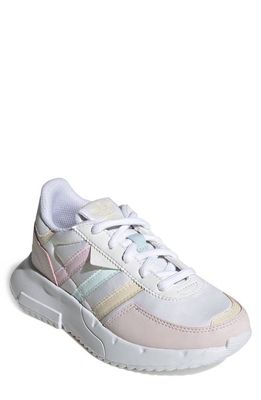 adidas Kids' Retropy E5 Sneaker in White/Pink/Blue