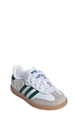 adidas Kids' Samba Sneaker in White/Green/Gum 3