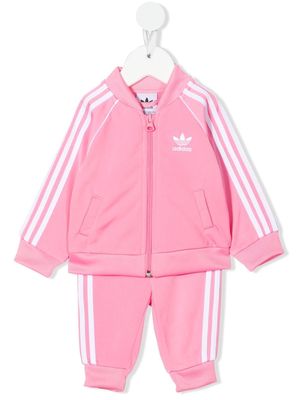 adidas Kids signature 3-stripes tracksuit - Pink