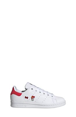adidas Kids' Stan Smith Sneaker in White/Black/Vivid Red