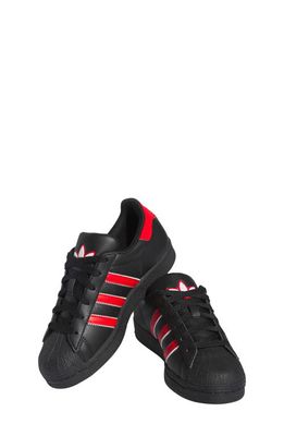 adidas Kids' Superstar Sneaker in Black/Red/White