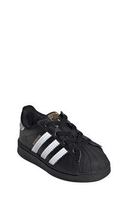 adidas Kids' Superstar Sneaker in Black/White/Black