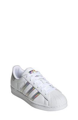 adidas Kids' Superstar Sneaker in White/Silver Dawn
