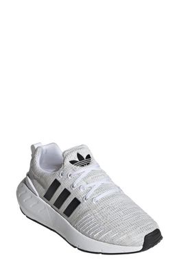 adidas Kids' Swift Run 22 Sneaker in White/Black/Grey