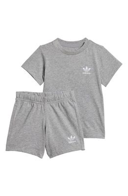 adidas Kids' T-Shirt & Shorts Set in Medium Grey Heather
