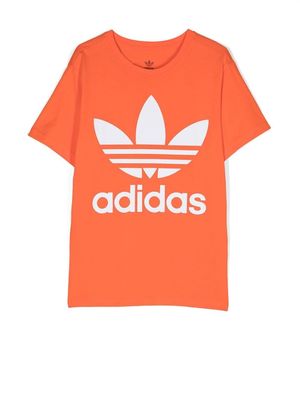 adidas Kids TEEN logo-print T-shirt - Orange