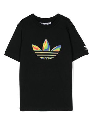 adidas Kids trefoil-logo cotton T-shirt - Black