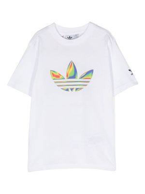 adidas Kids trefoil-logo cotton T-shirt - White
