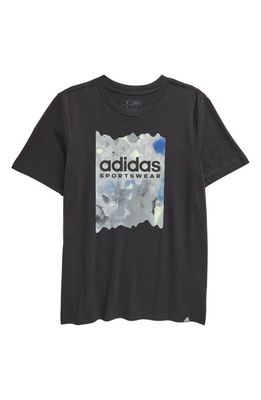 adidas Kids' Wash Fill Cotton Graphic T-Shirt in Black