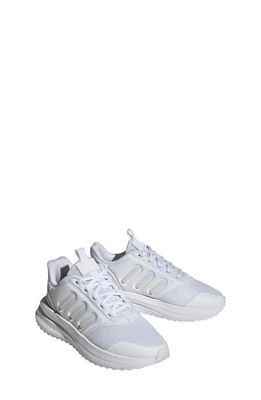 adidas Kids' X PLR Phase Running Shoe in White/White/Black