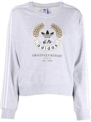 adidas logo crew-neck sweatshirt - Grey