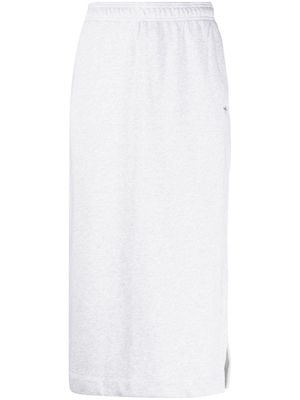adidas logo-embroidered cotton skirt - Grey