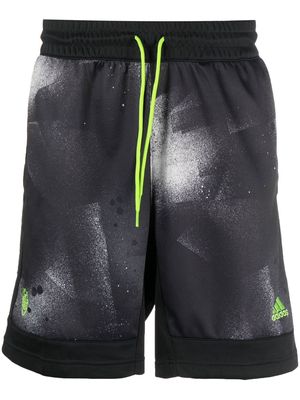 adidas logo-patch track shorts - Black