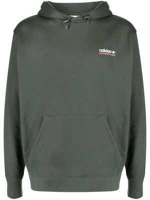 adidas logo-print cotton hoodie - Green