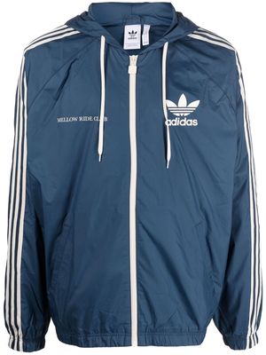 adidas logo-print hooded track jacket - Blue