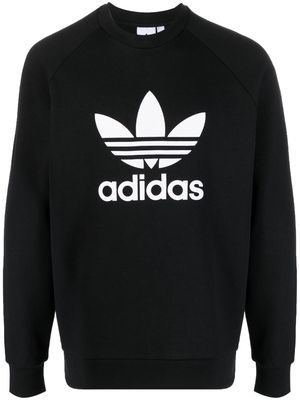 adidas logo-print jersey-knit sweatshirt - Black