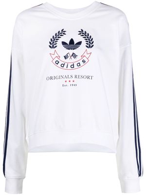 adidas logo-print sweatshirt - White