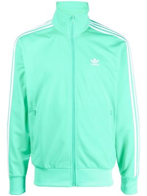 adidas logo-print zip-up jacket - Green